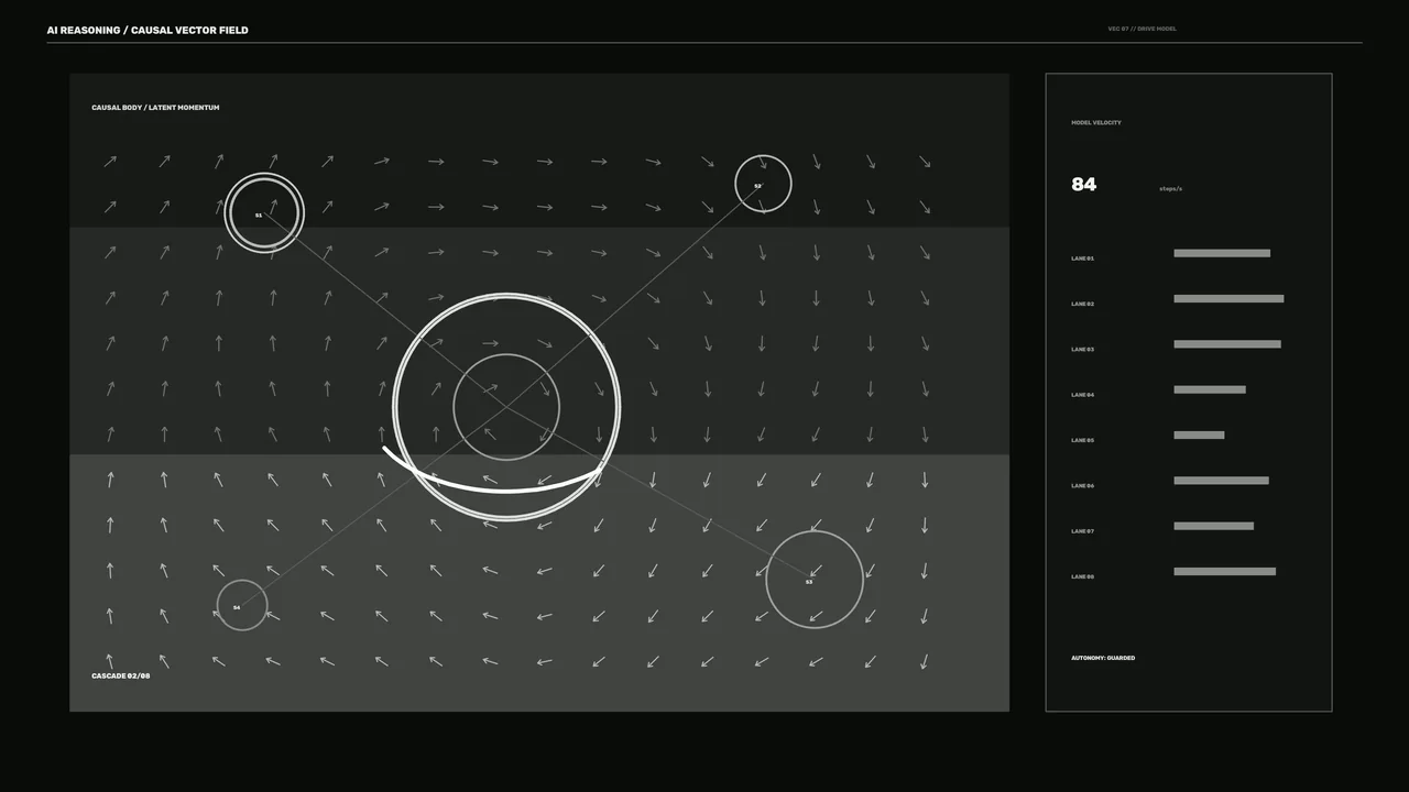 4K Monochrome Vector Field HUD and Telemetry Dashboard