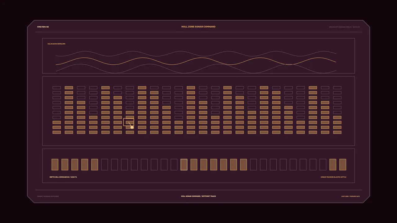 Futuristic Sonar Command HUD 4K Wallpaper with Waveform Telemetry
