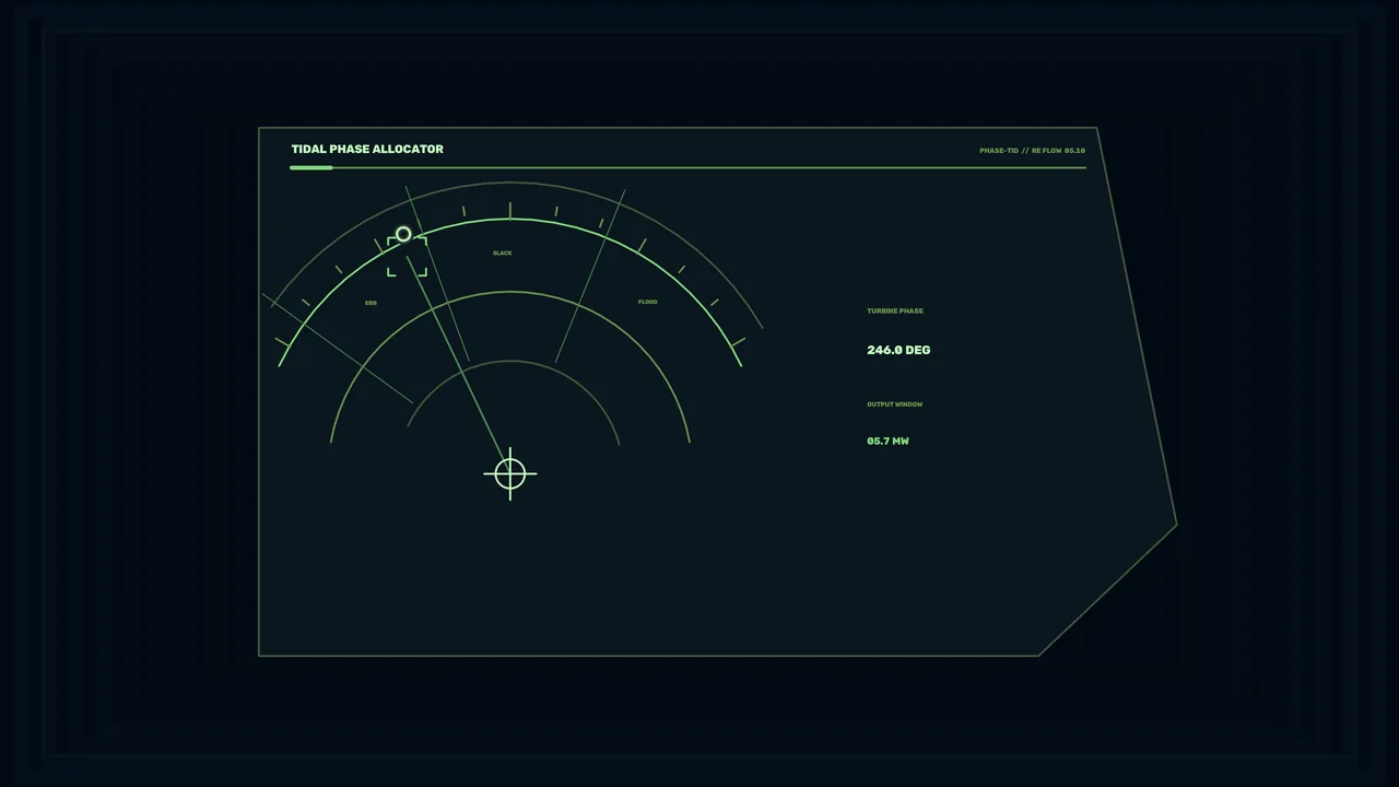 Tidal Energy Phase Allocator HUD 4K Sci-Fi Wallpaper