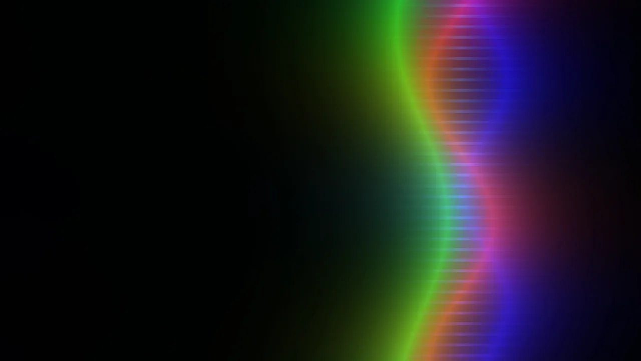 Neon Green and Violet Light Leak with Horizontal Scanlines 4K Wallpaper