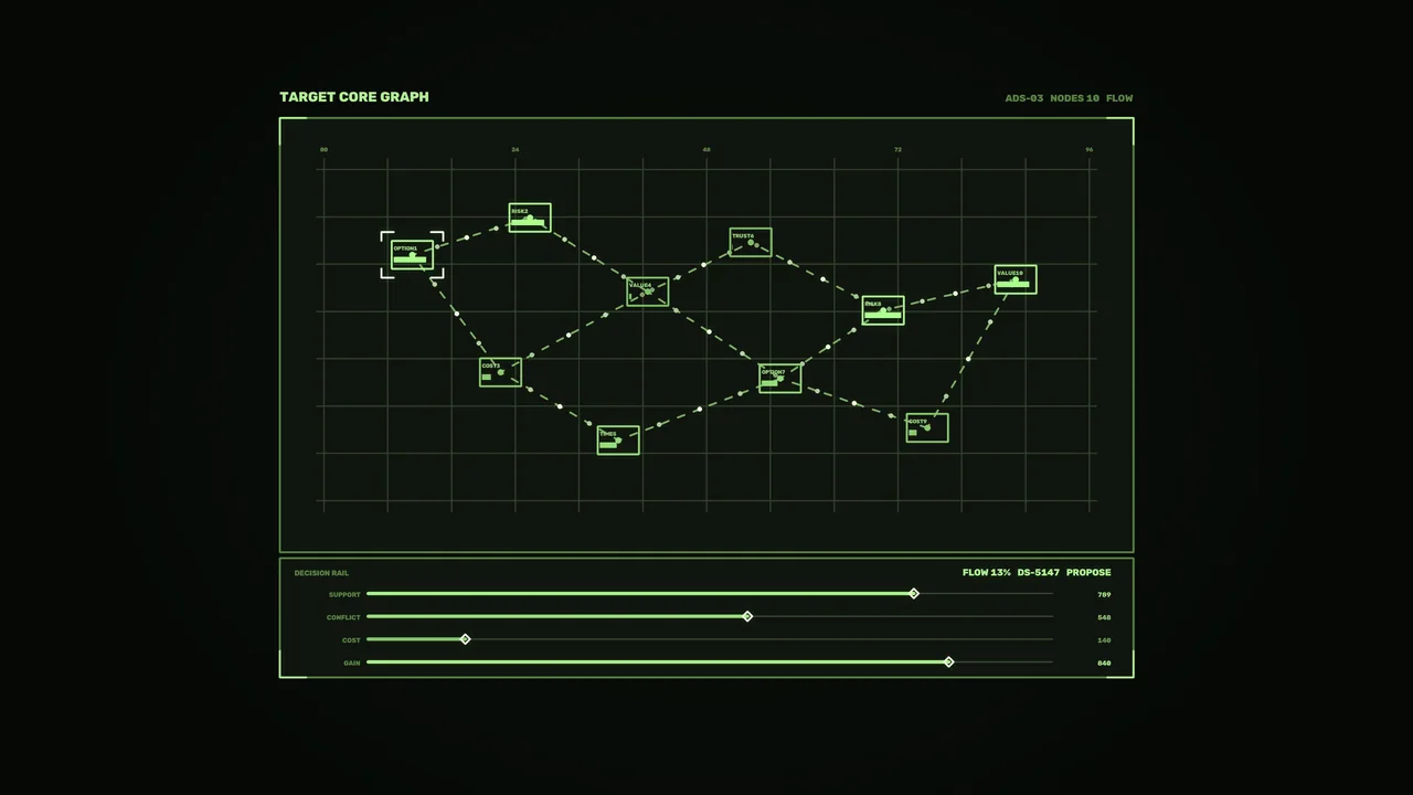 Lime Green Network Graph HUD 4K Wallpaper