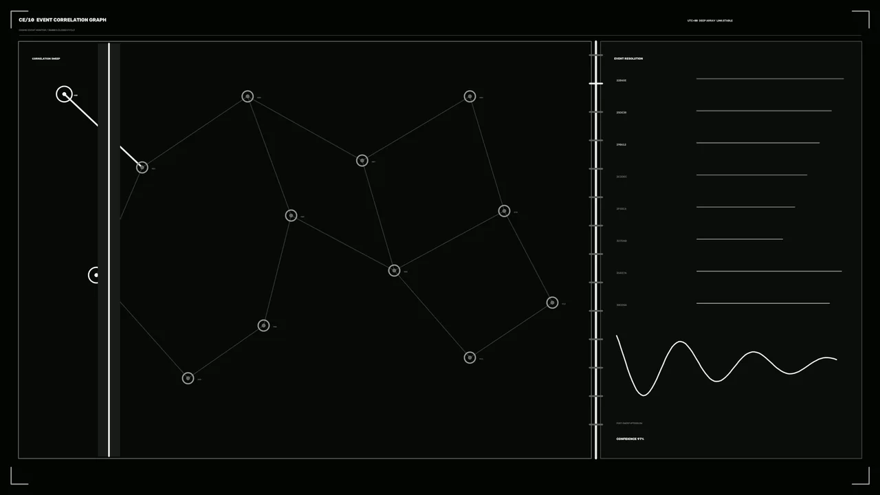 Cosmic Event Correlation Graph HUD 4K Sci-Fi Wallpaper