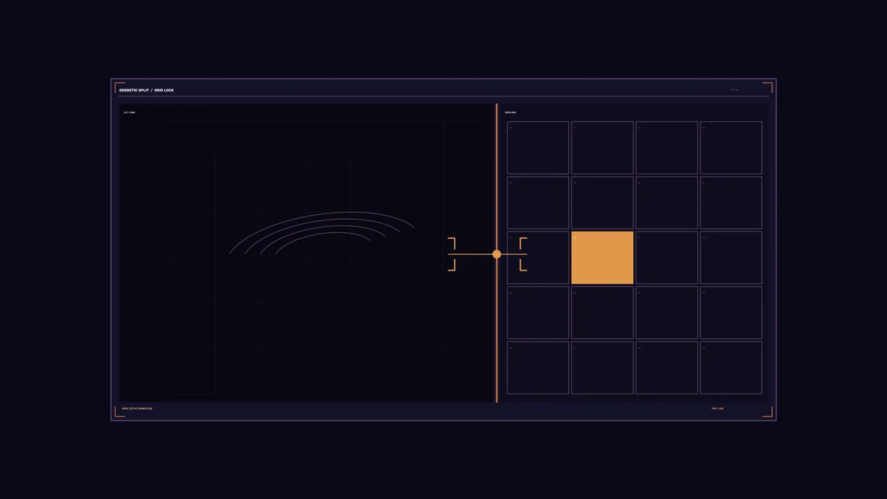 Geometric Target Tracking HUD Grid 4K Wallpaper