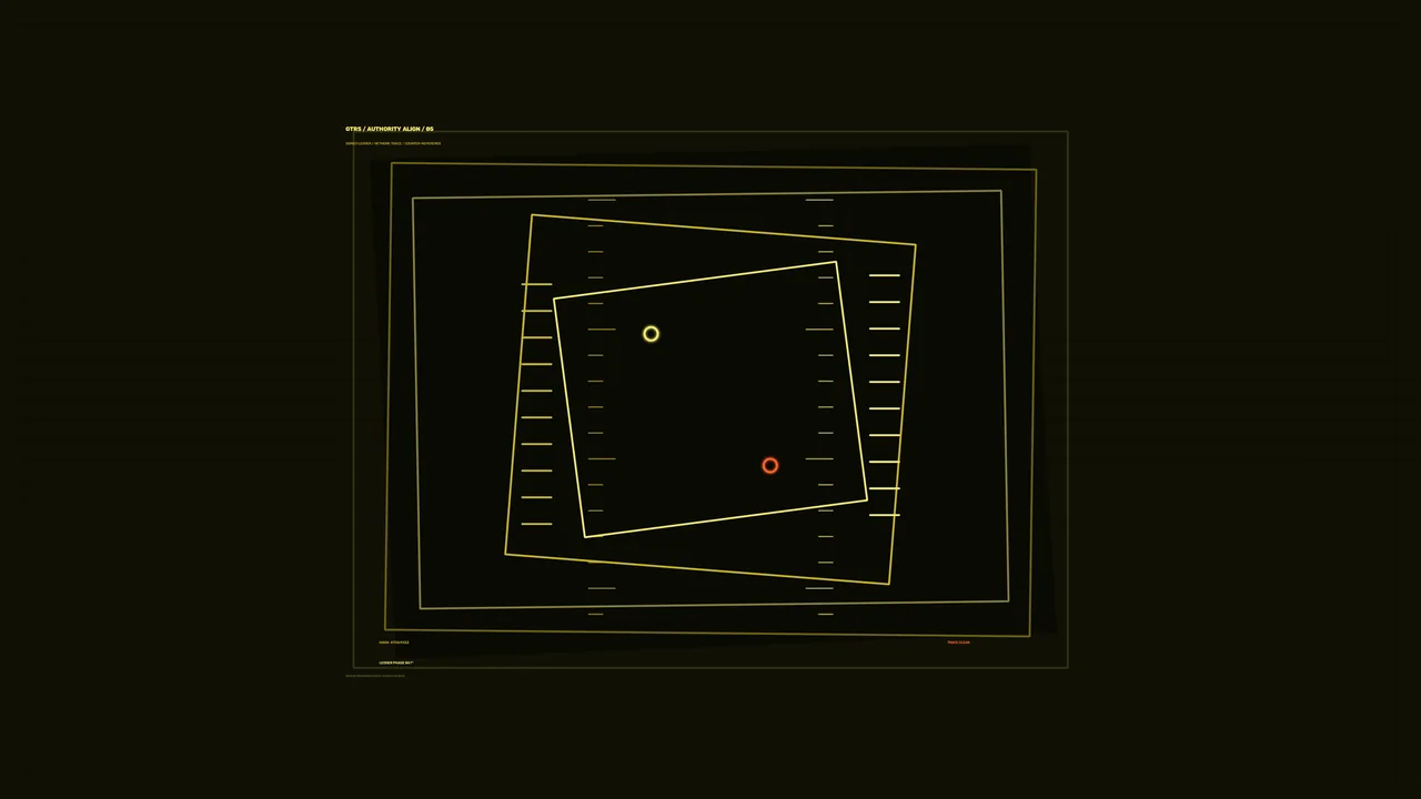Yellow-Green Data Tracking HUD 4K Wallpaper