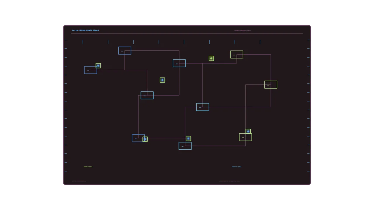 Causal Graph Telemetry HUD Interface 4K Wallpaper