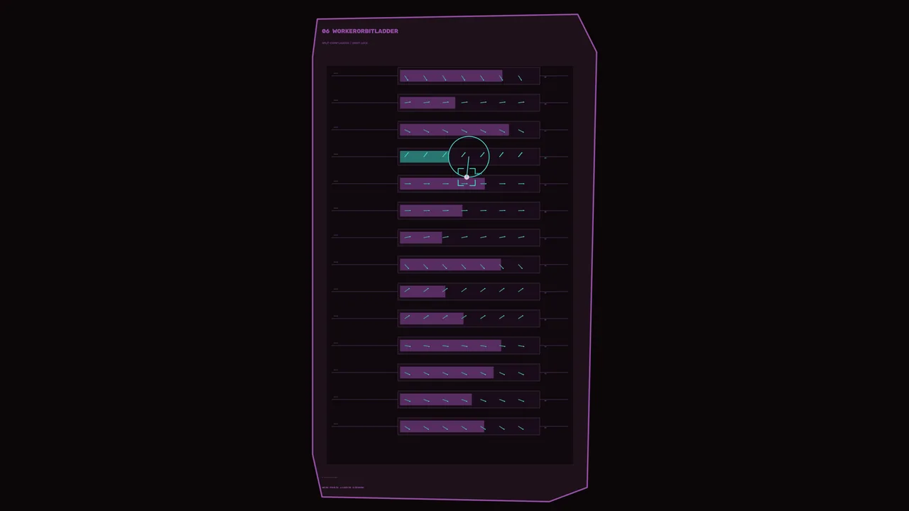 Futuristic Automation Status HUD with Telemetry Bars