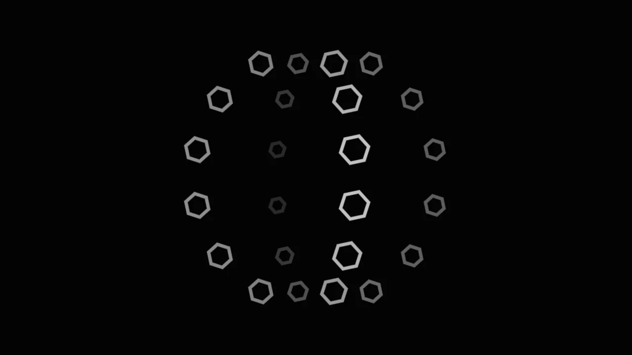 Monochrome Hexagonal Scanner HUD Grid 4K Wallpaper