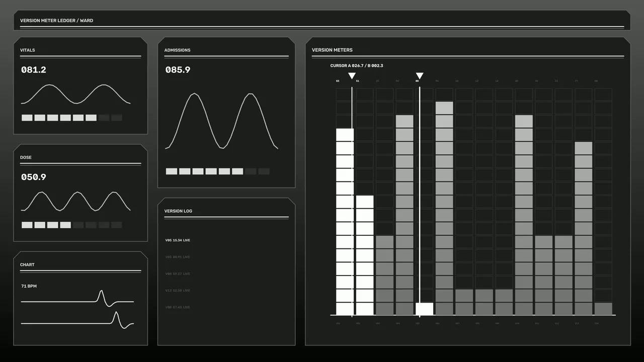 Monochrome Sci-Fi Telemetry Dashboard HUD 4K Wallpaper