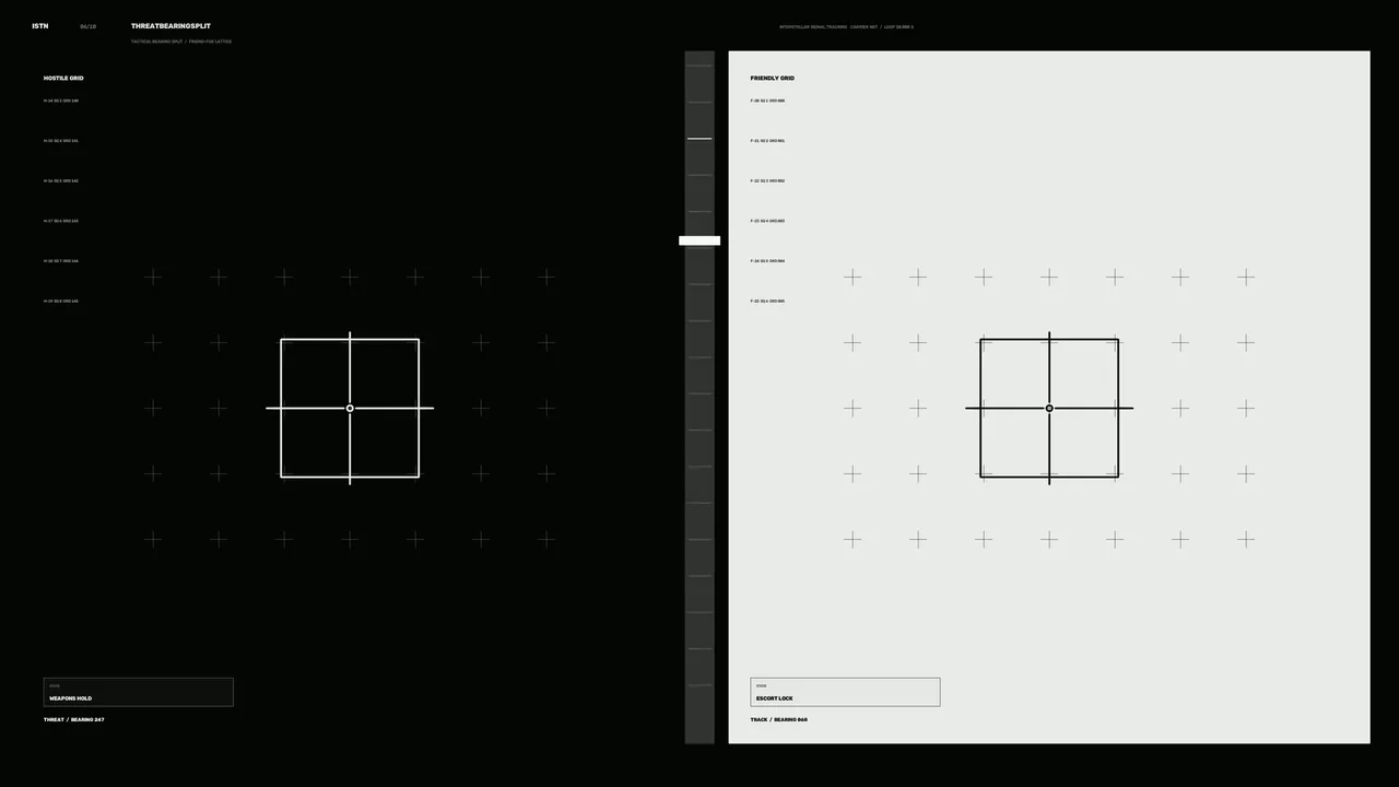 Dual-Panel Sci-Fi Crosshair Grid HUD 4K Wallpaper
