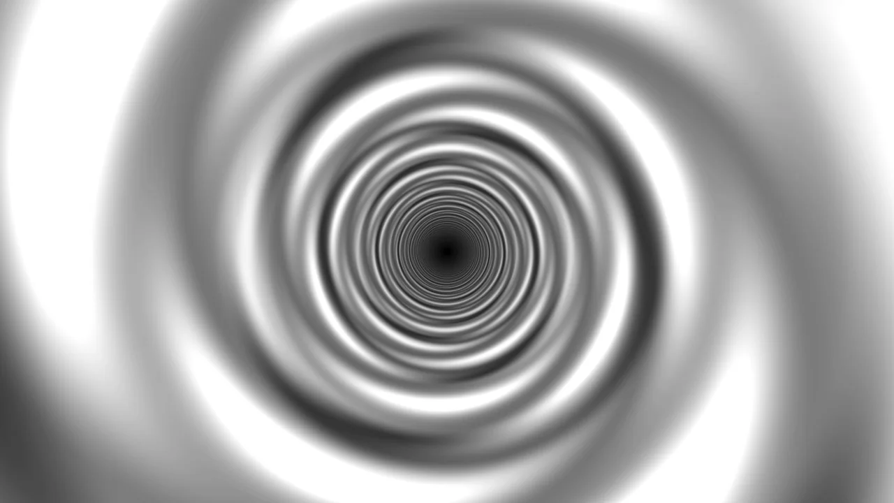 Monochrome Concentric Tunnel Wallpaper