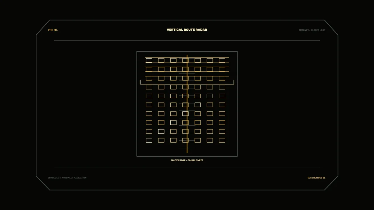 Vertical Route Radar Navigation HUD 4K Sci-Fi Wallpaper