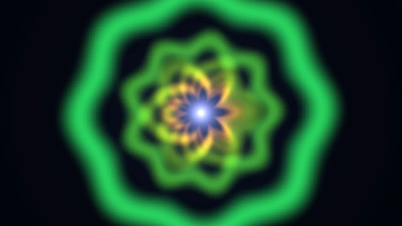 Neon Green Concentric Gateway Abstract 4K Wallpaper