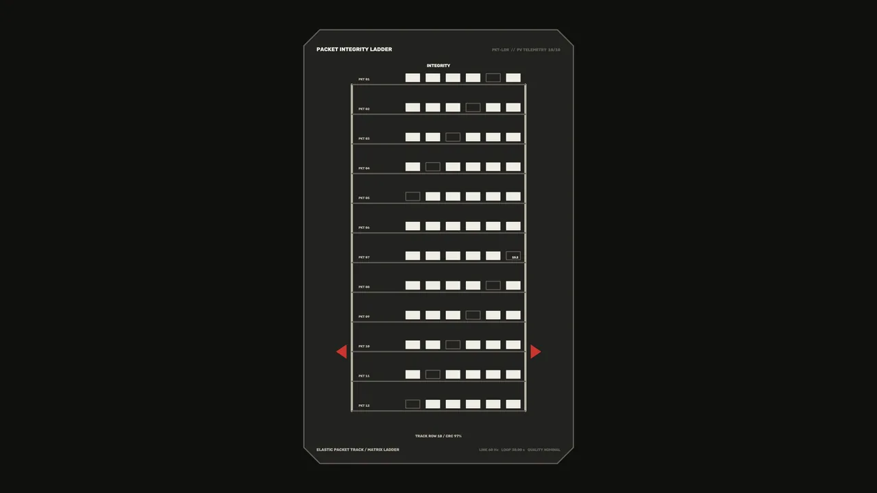 Packet Integrity Telemetry Ladder HUD 4K Sci-Fi Wallpaper