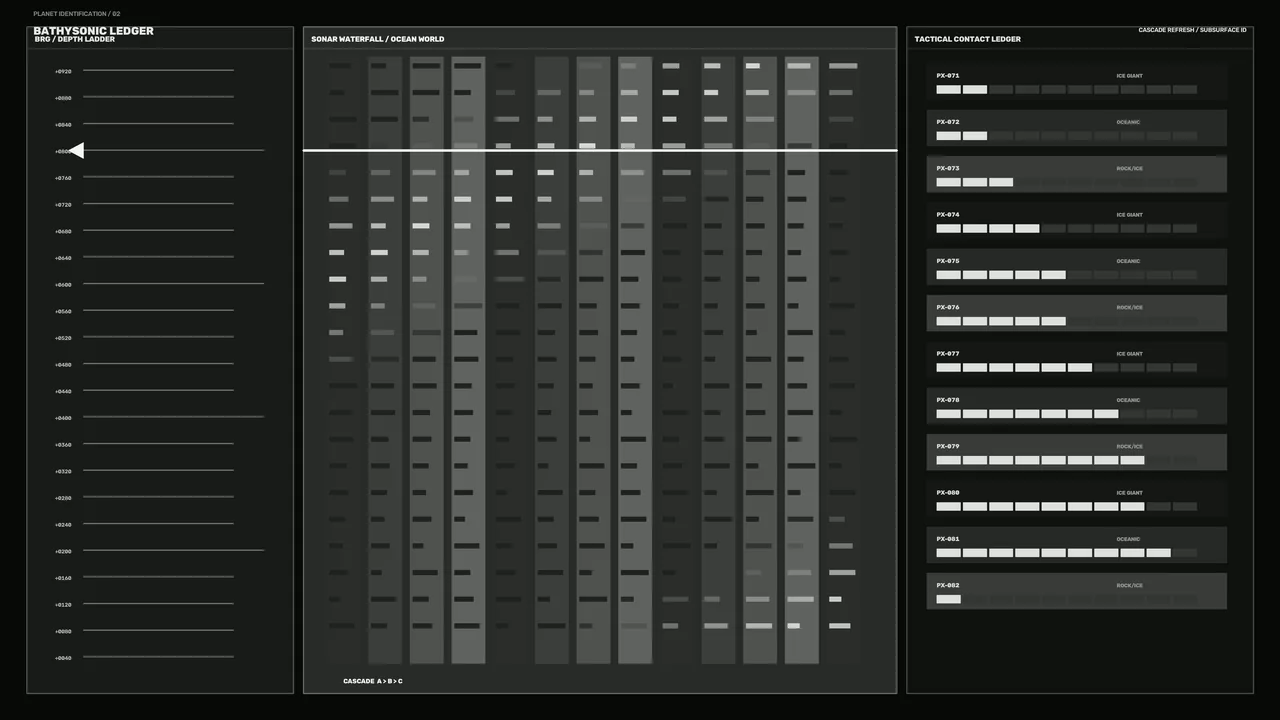 Planet Identification Sonar HUD 4K Sci-Fi Wallpaper