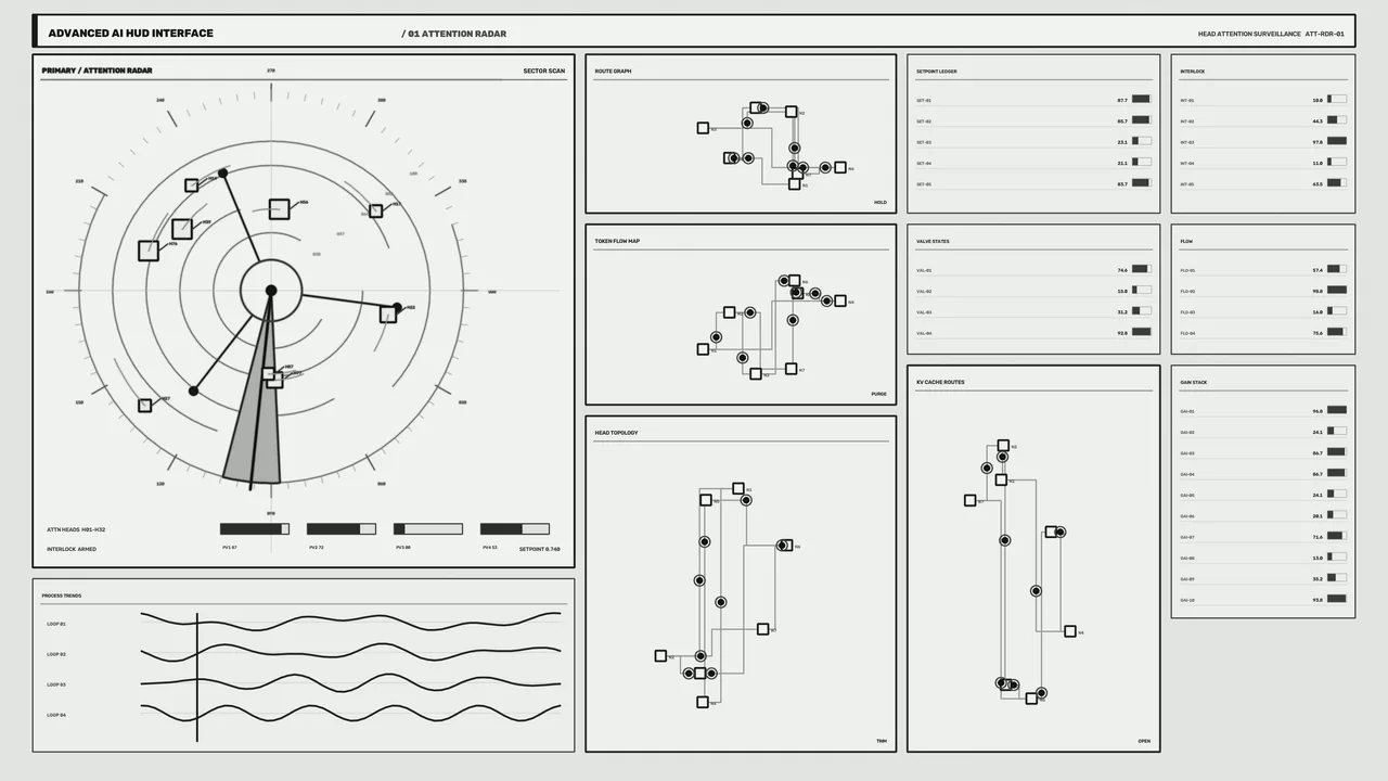 Monochrome Radar HUD Telemetry Dashboard 4K Wallpaper