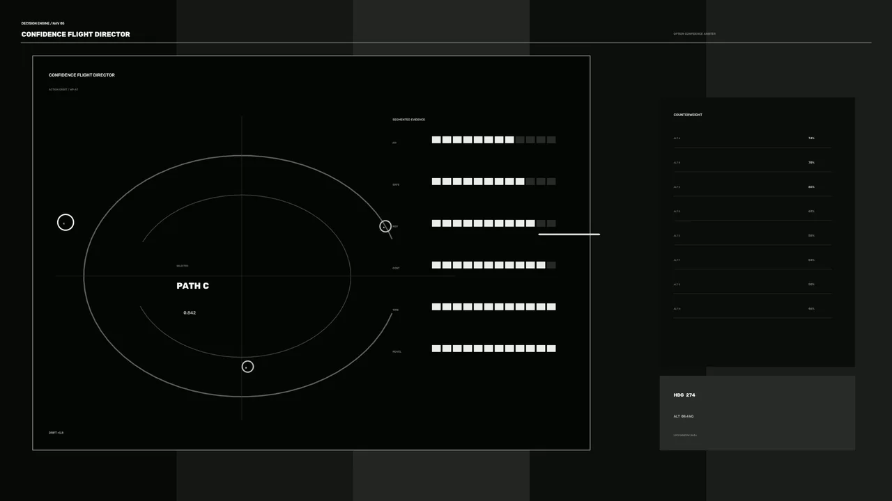 Dark Flight Director Telemetry HUD 4K Wallpaper