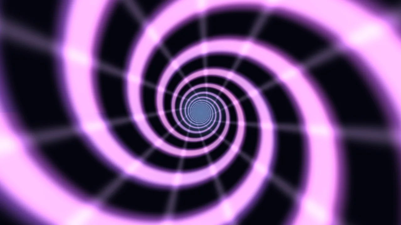 Purple Spiral Portal Tunnel 4K Wallpaper