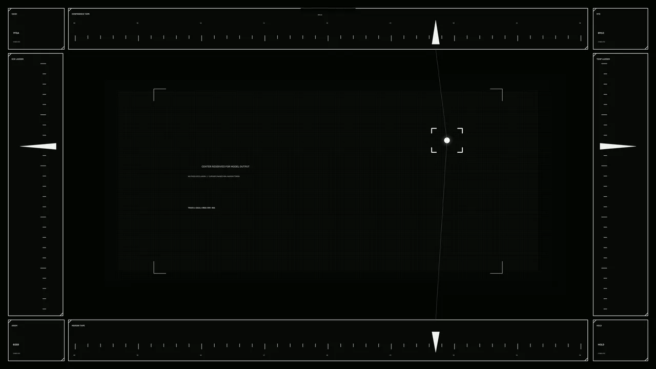Monochrome Sci-Fi Telemetry HUD Interface 4K Wallpaper