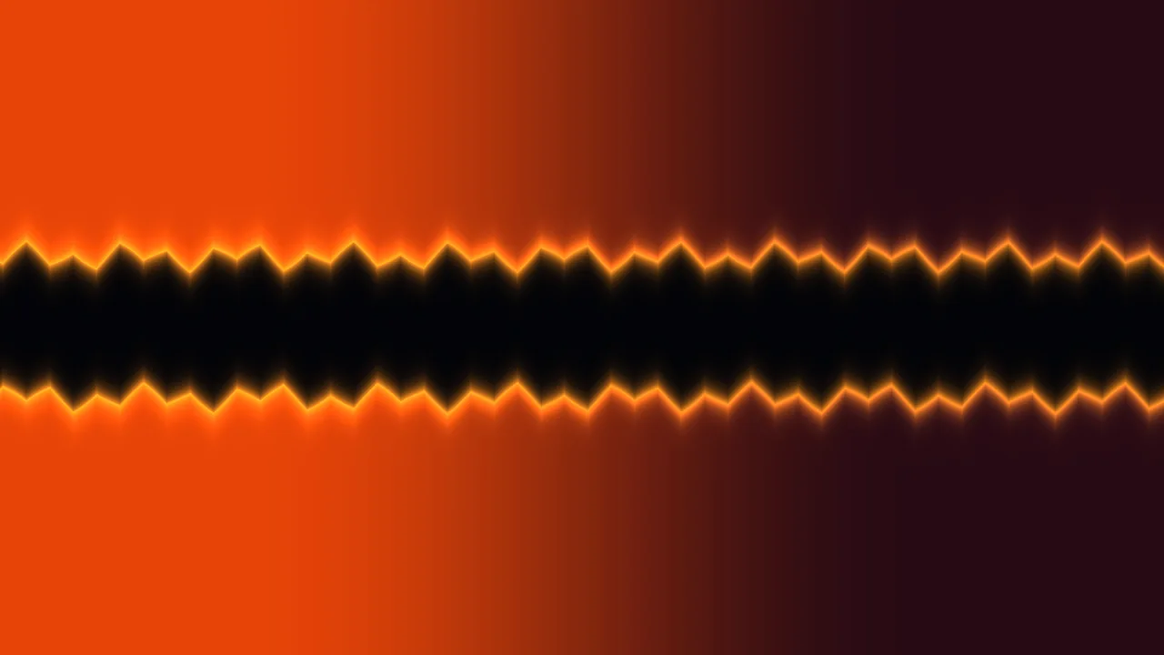 Glowing Orange Zigzag Band on Dark Gradient 4K Wallpaper