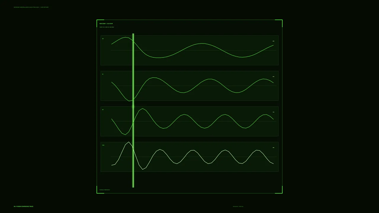 Green Sci-Fi HUD Telemetry Waveform Scanner 4K Wallpaper
