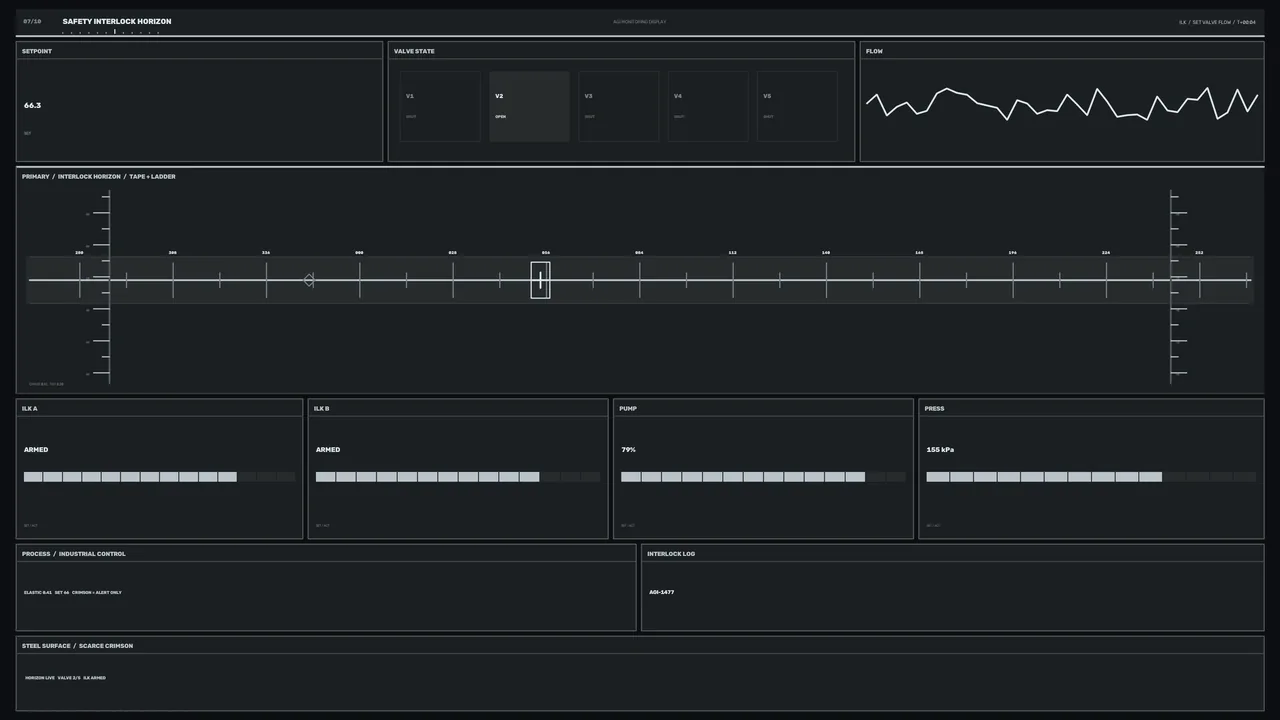 Industrial Control Dashboard HUD 4K Sci-Fi Wallpaper