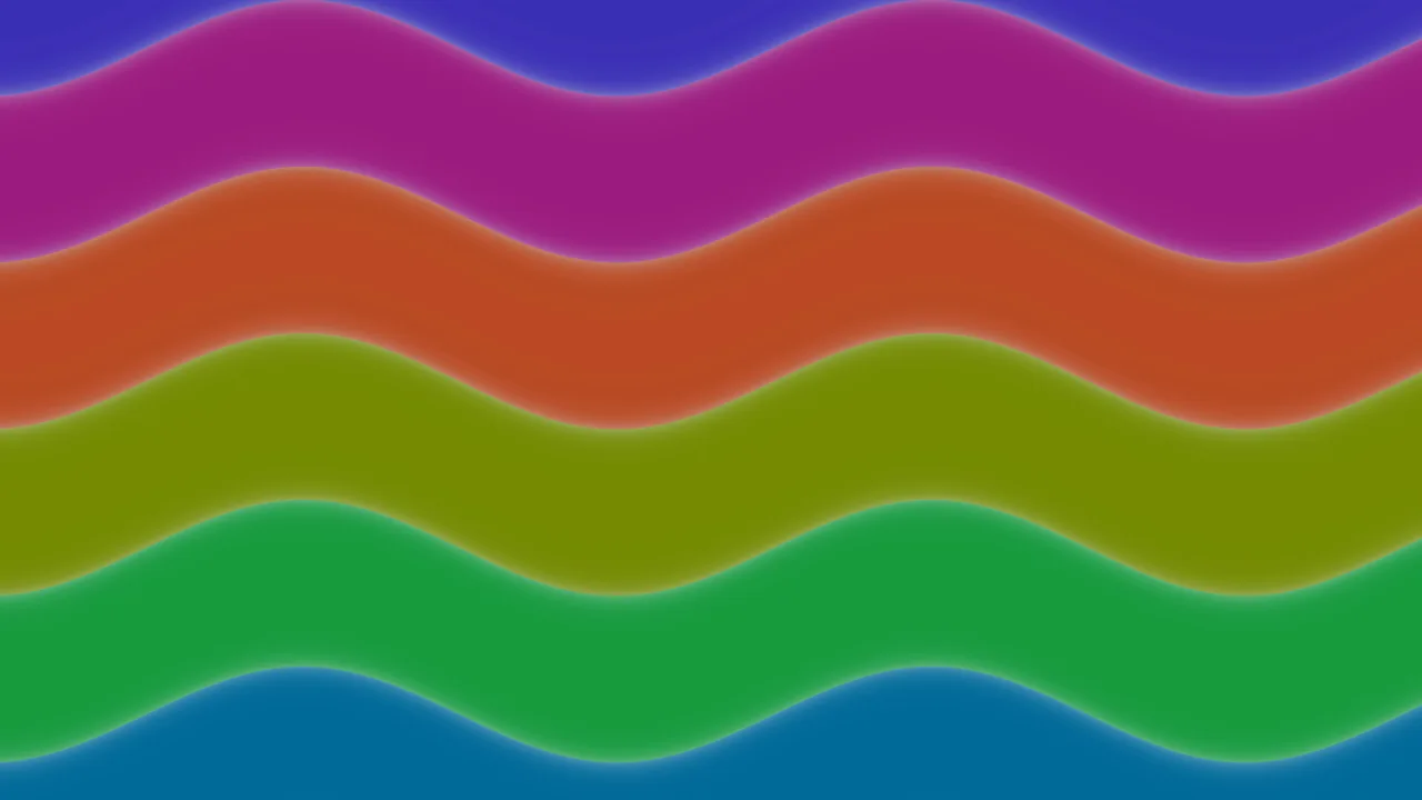 Multicolor Wavy Gradient Bands 4K Wallpaper