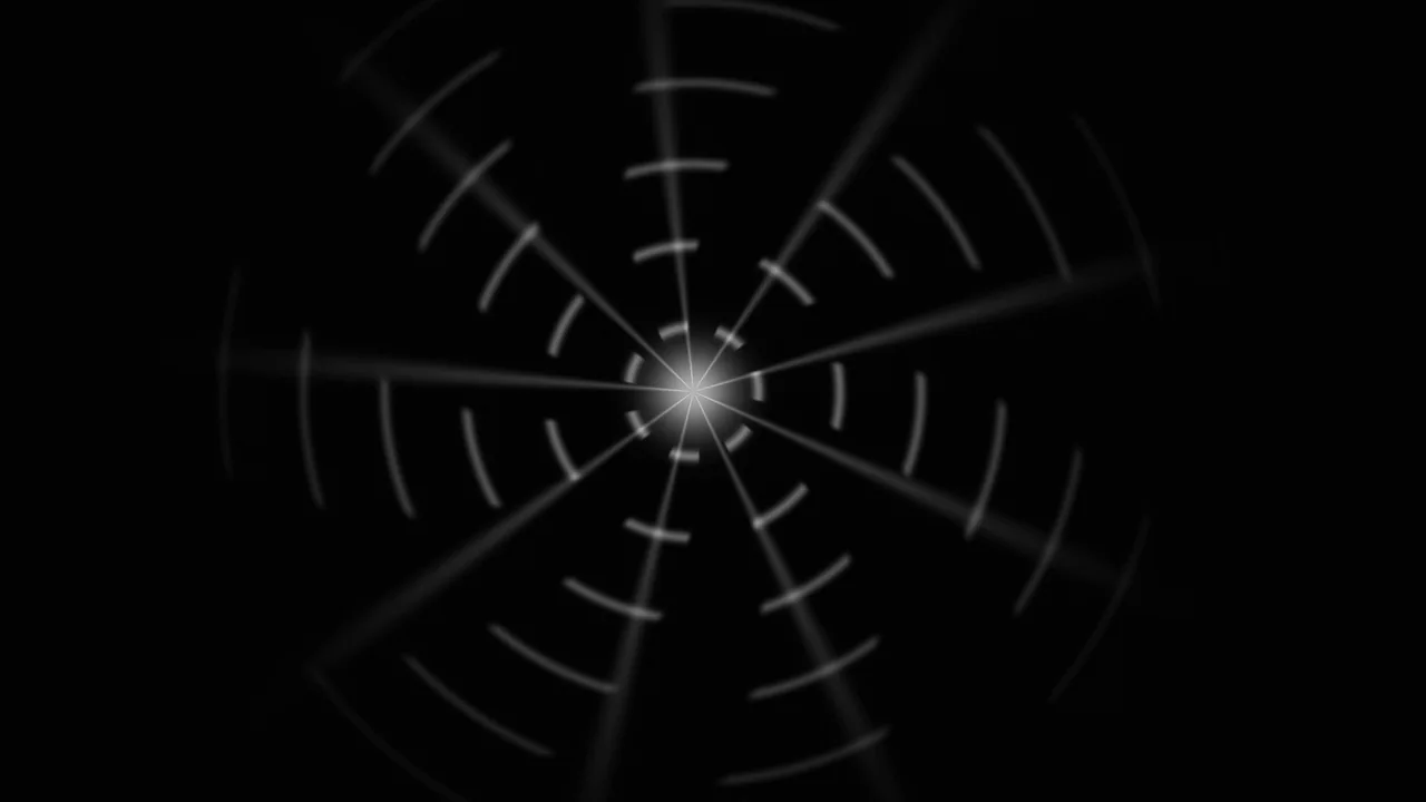 Monochrome Radial Navigation HUD Scanner Interface 4K Wallpaper