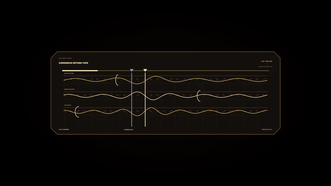 Consensus Return Tape Sci-Fi HUD Dashboard 4K Wallpaper