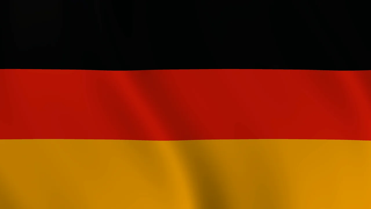 German Flag in Black, Red and Gold with Soft Folds 4K Wallpaper