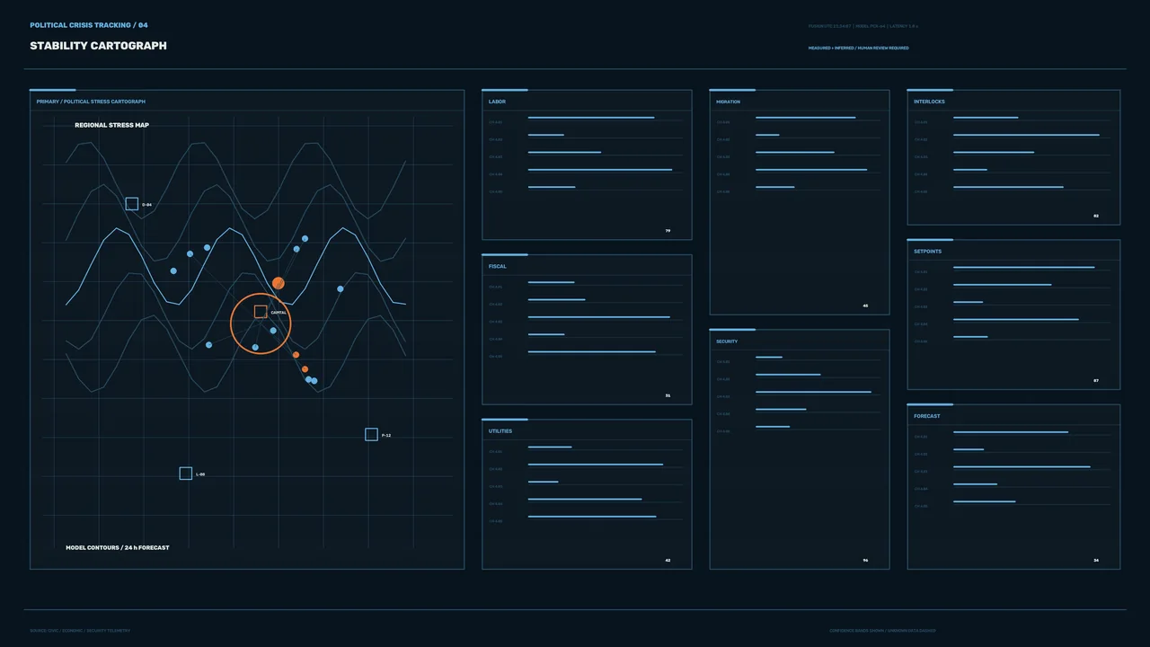4K Sci-Fi Stability Cartography HUD Dashboard