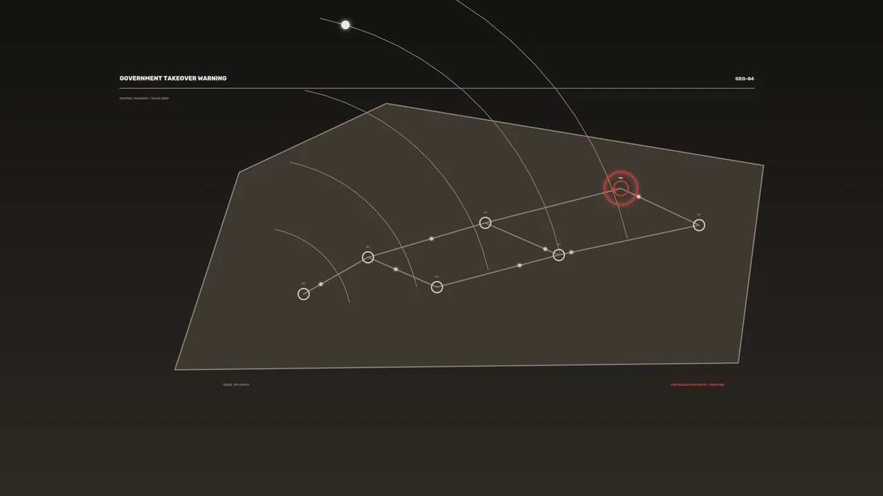 Sci-Fi Takeover Warning Telemetry HUD Wallpaper