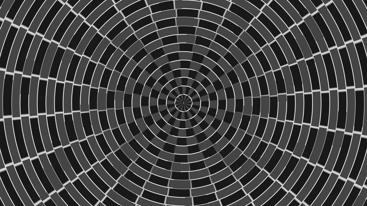 Monochrome Circular Scanner HUD Grid 4K Wallpaper