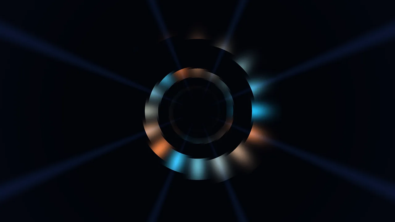 Abstract Concentric Light Ring on Dark Blue 4K Wallpaper