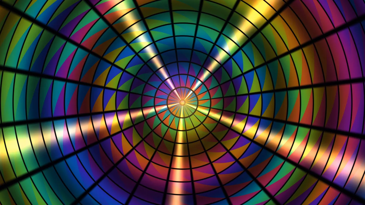 Vibrant Concentric Mosaic Tunnel 4K Wallpaper