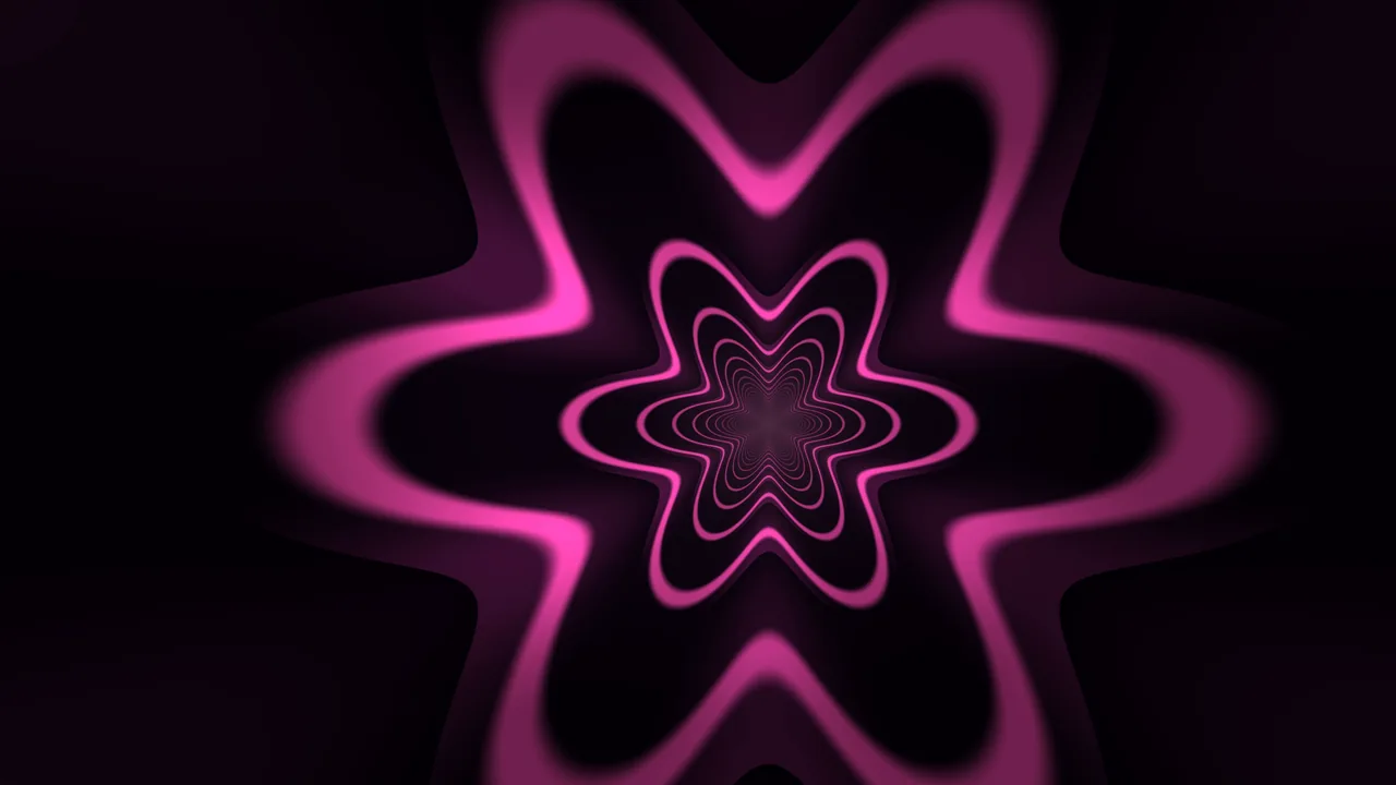 Magenta Neon Flower Tunnel Abstract 4K Wallpaper
