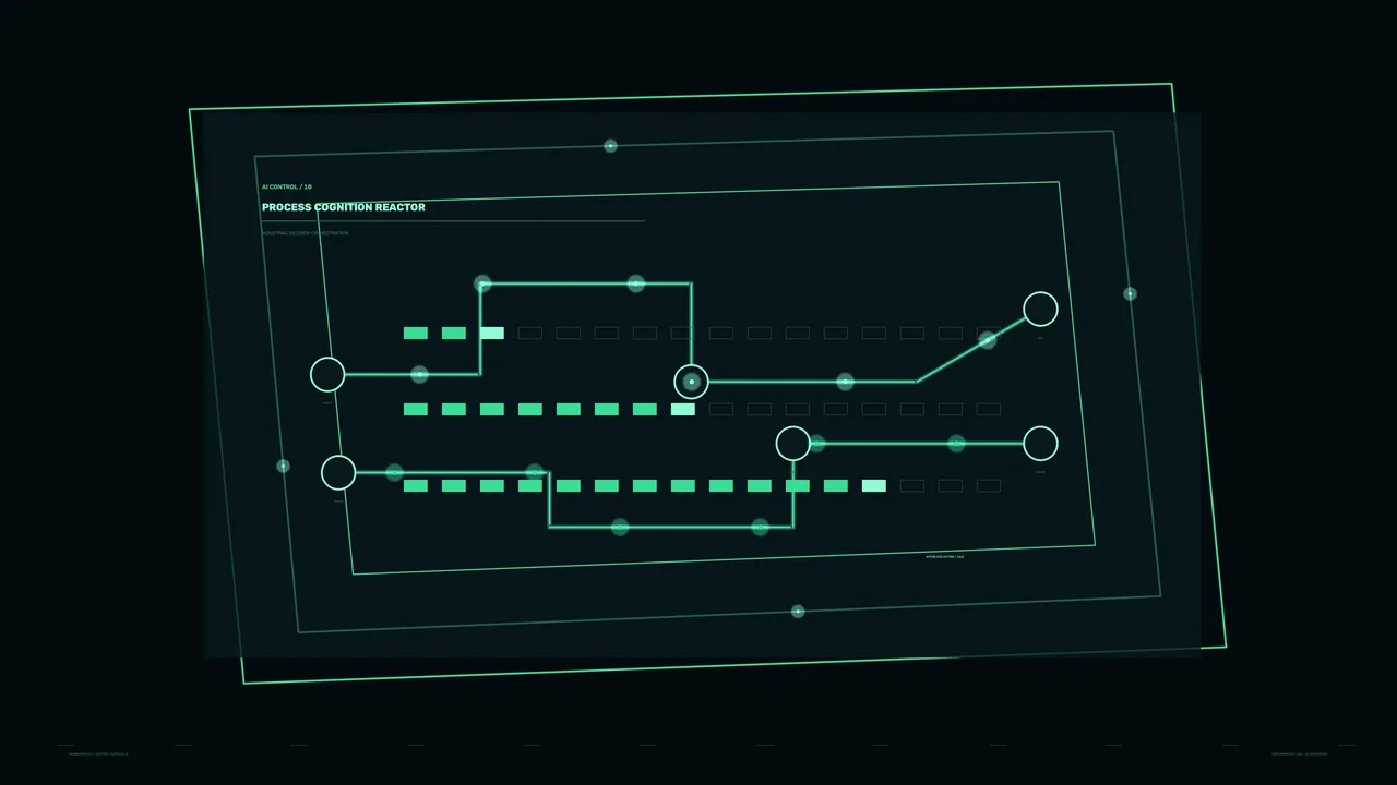 Process Reactor Flow HUD Dashboard 4K Wallpaper