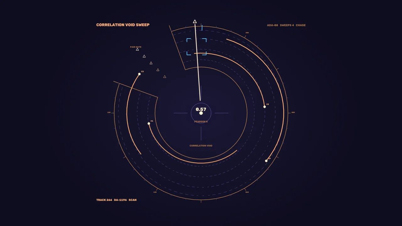 Sci-Fi Data Correlation HUD with Concentric Telemetry Scanner 4K Wallpaper