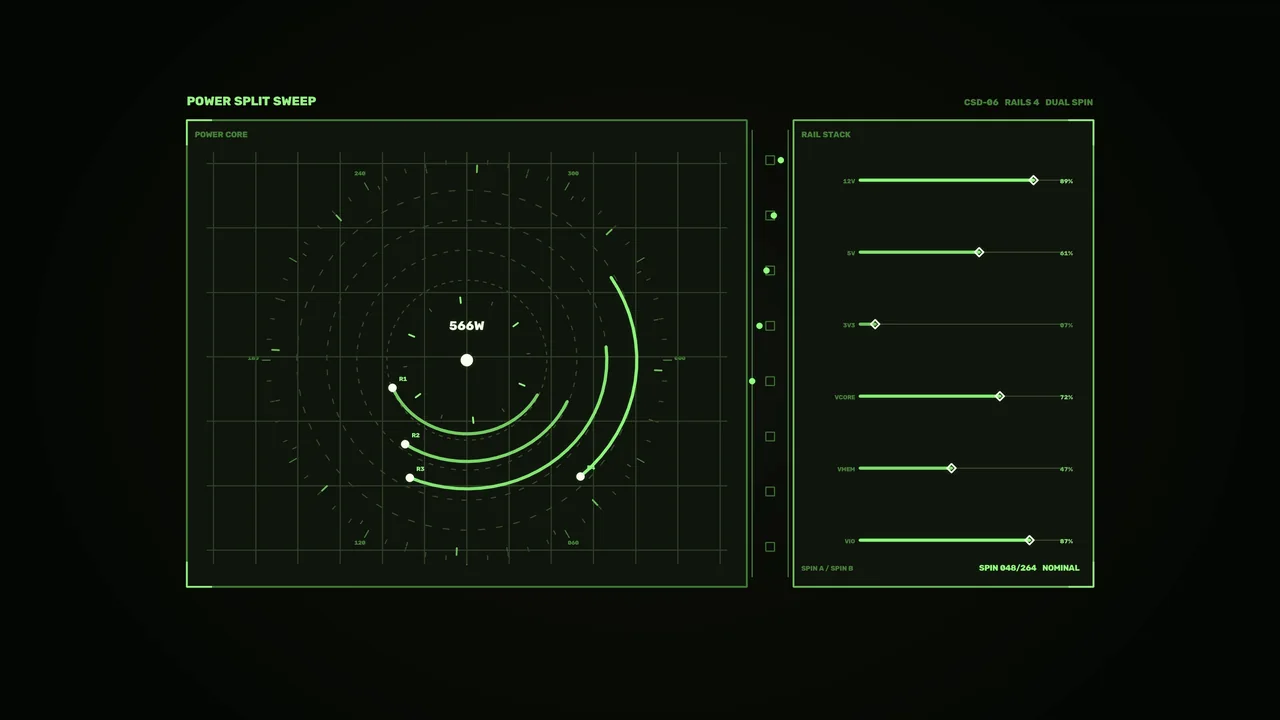 Futuristic Green Power Status HUD Dashboard 4K Wallpaper