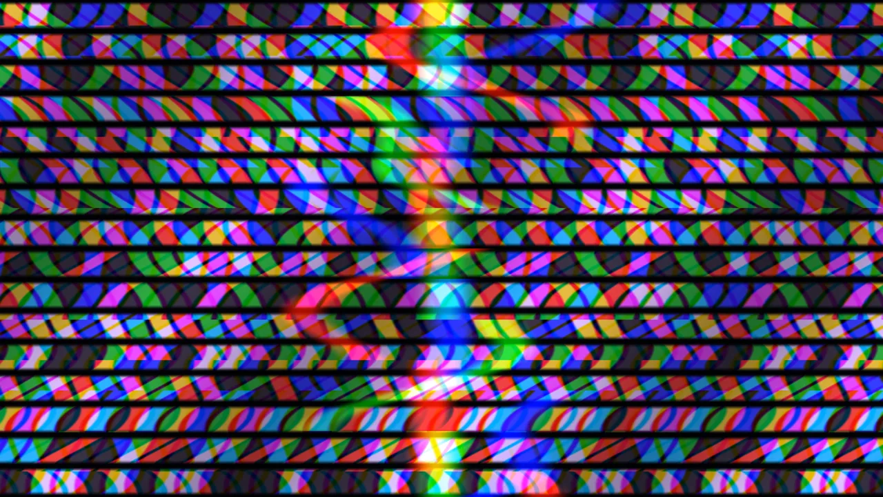 Color Channel Displacement Abstract Geometric 4K Wallpaper