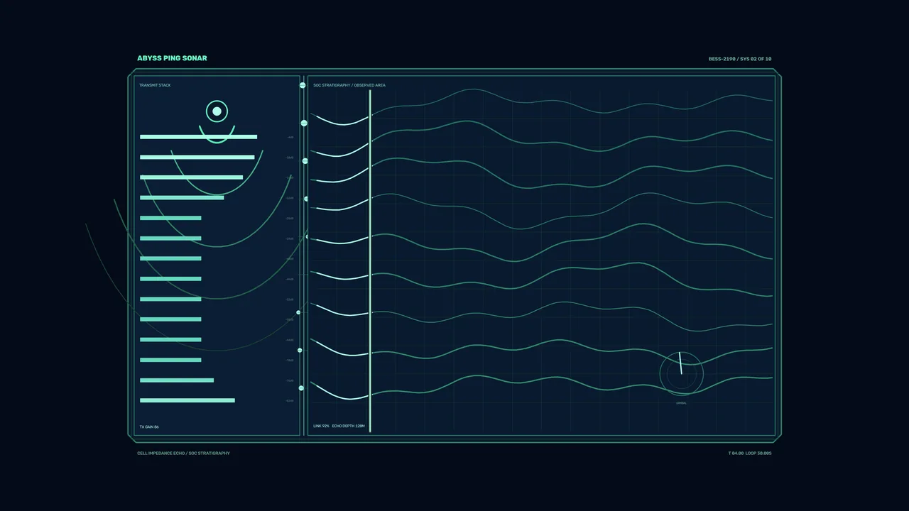Sci-Fi Sonar Telemetry HUD with Waveform Graphs