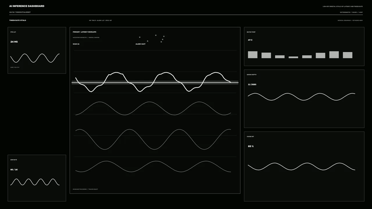 Monochrome Science-Fiction Telemetry Dashboard HUD 4K Wallpaper