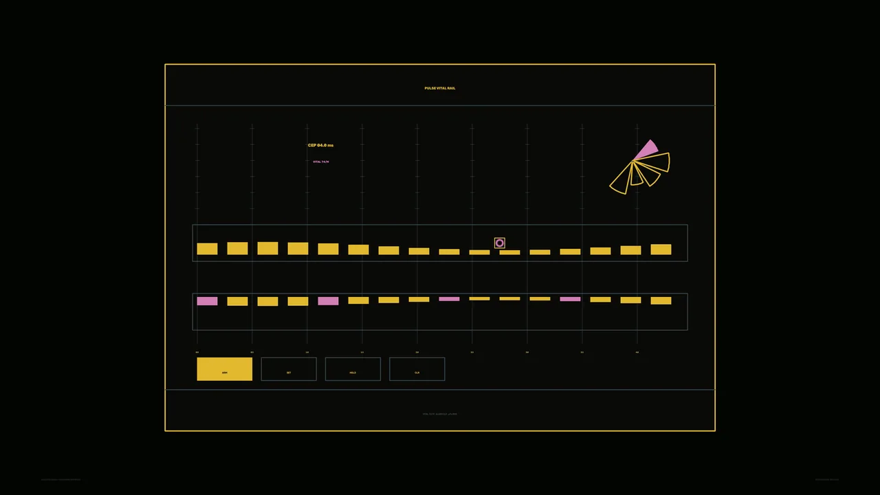 Acoustic Signal Monitoring HUD with Pulse Bars 4K Sci-Fi Wallpaper