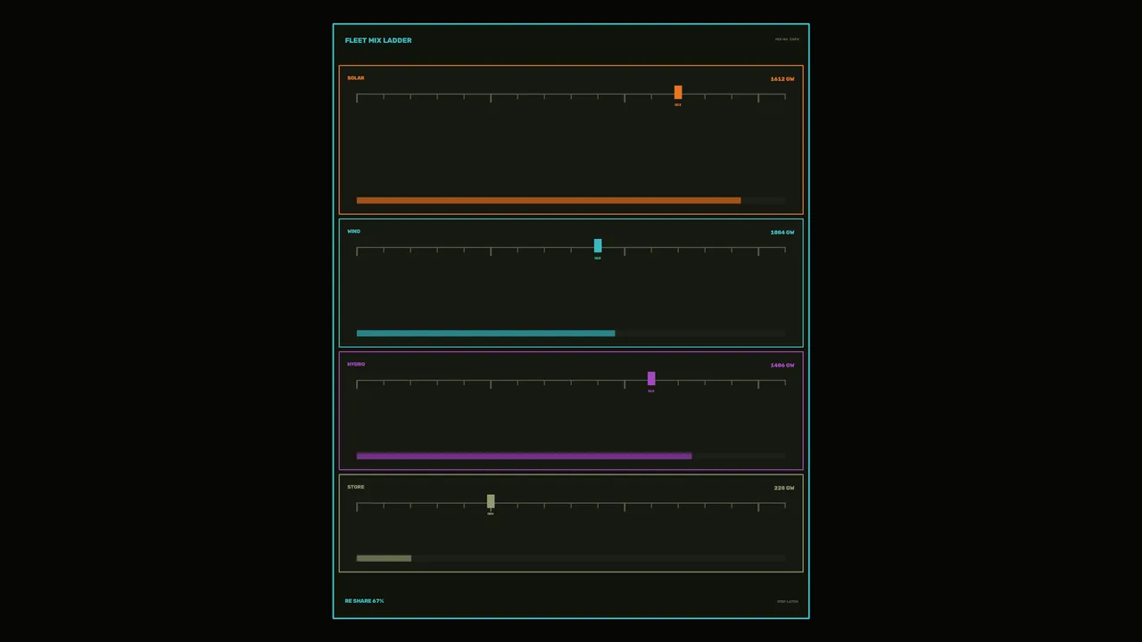 Renewable Capacity Statistics HUD Dashboard – Solar, Wind, Hydro and Storage