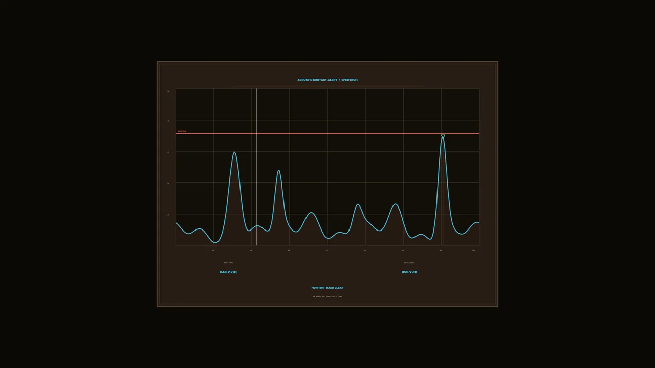 Acoustic Contact Alert Spectrum HUD 4K Sci-Fi Wallpaper