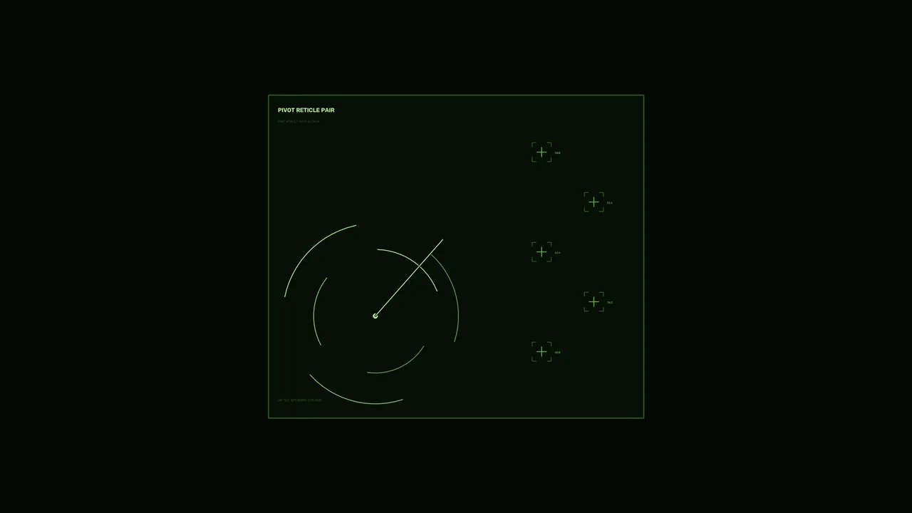 Green Pivot Reticle Tracking HUD 4K Wallpaper