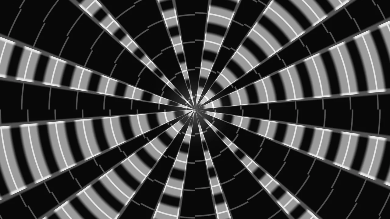 Monochrome Radial Scanner HUD Wallpaper, 4K
