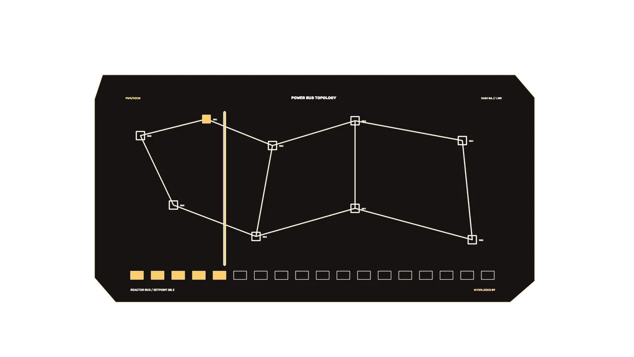 Sci-Fi Power Bus Topology HUD 4K Wallpaper