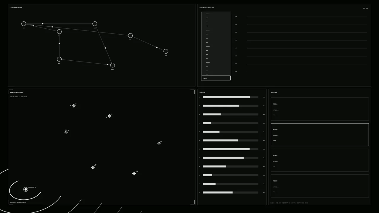 Monochrome Sci-Fi Telemetry HUD 4K Wallpaper