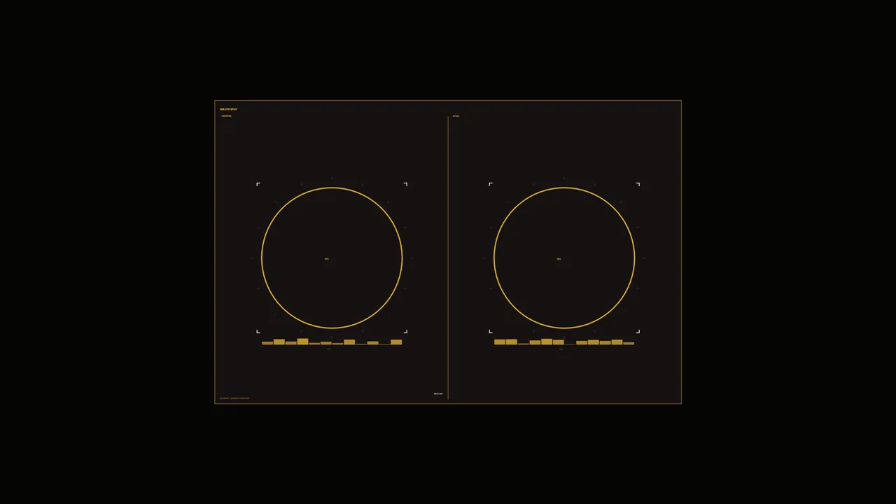 Amber Dual-Channel Telemetry HUD Dashboard 4K Wallpaper