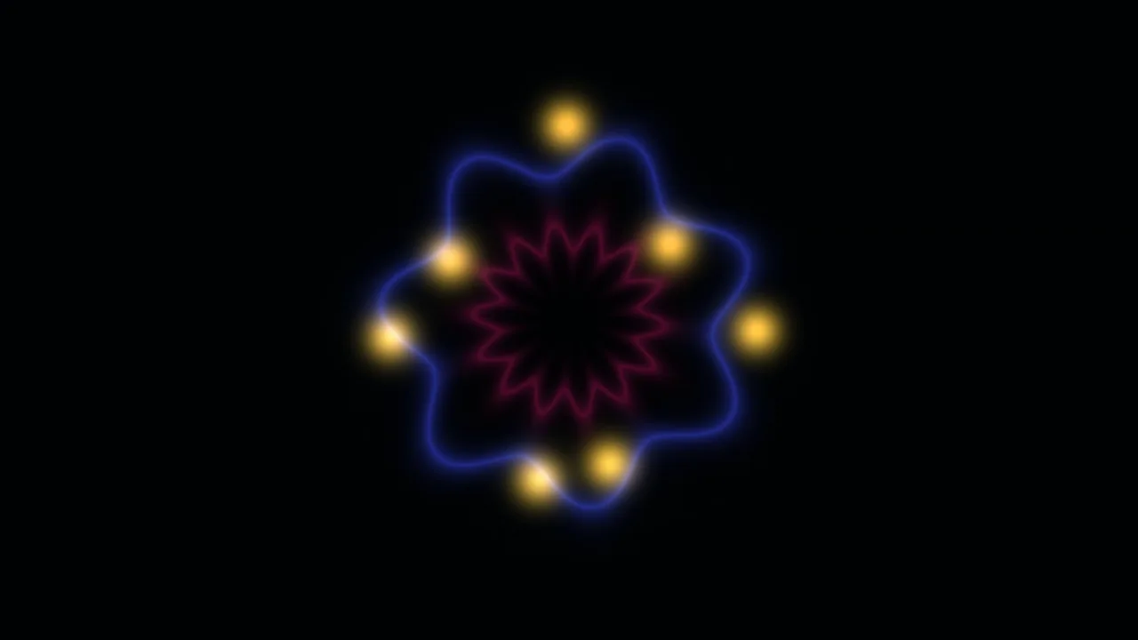 Circular Sci-Fi HUD Scanner with Neon Radial Indicators